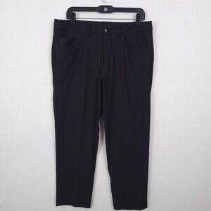 Lululemon ABC Classic Pants Slim Black Warpstreme 33 x 27 Mens Chino Trouser